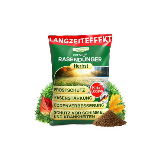 Rasendünger der Marke Düngemeister
