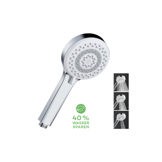 X1 hand shower with 3 jet types from the KLUDI brand