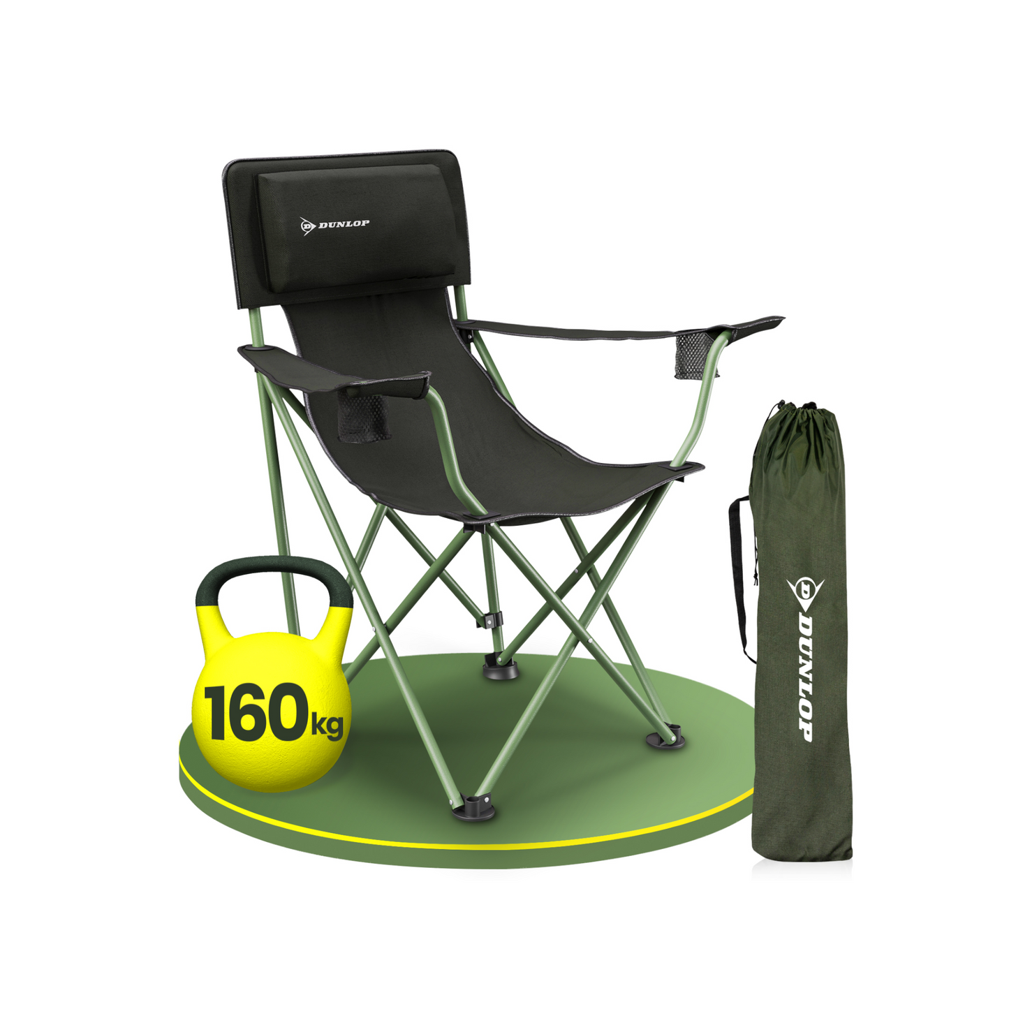 Camping chair XXL foldable from Dunlop